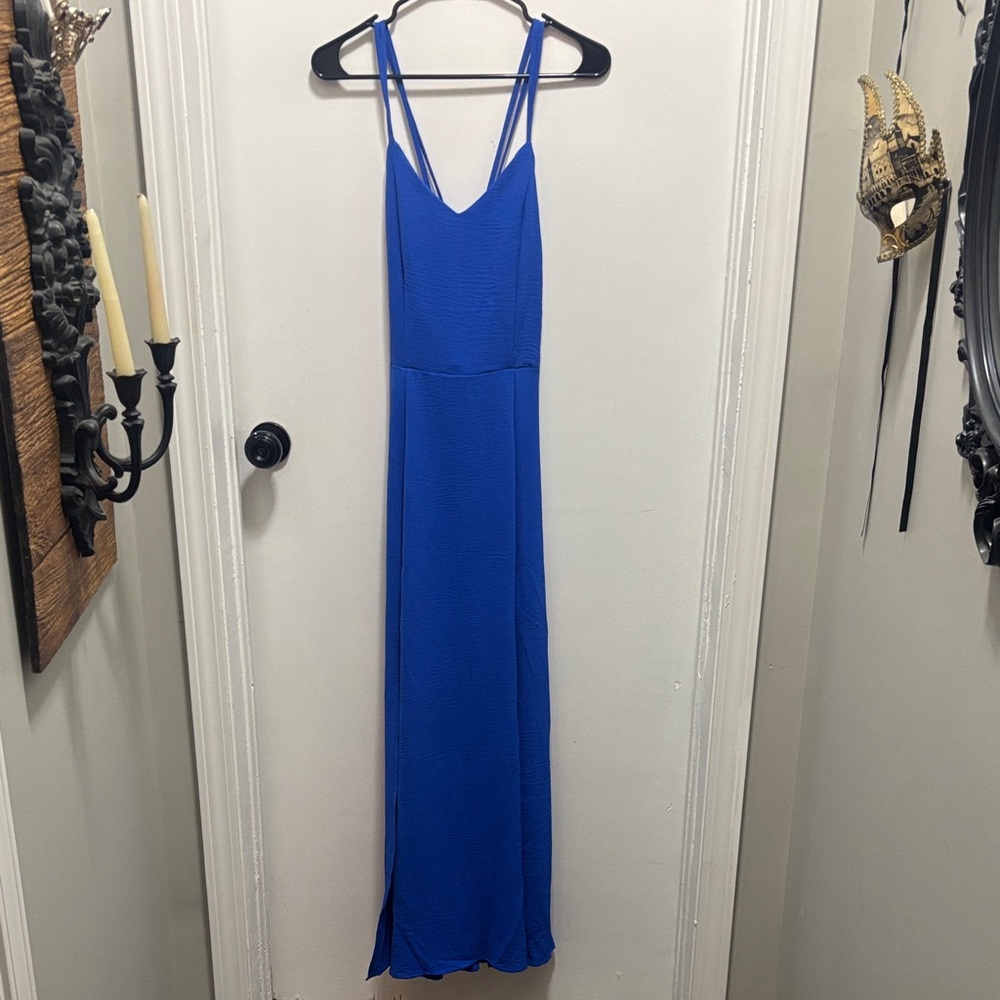 SHEIN Royal Blue Strappy Maxi Dress
